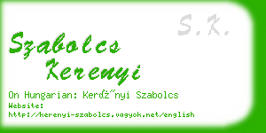 szabolcs kerenyi business card